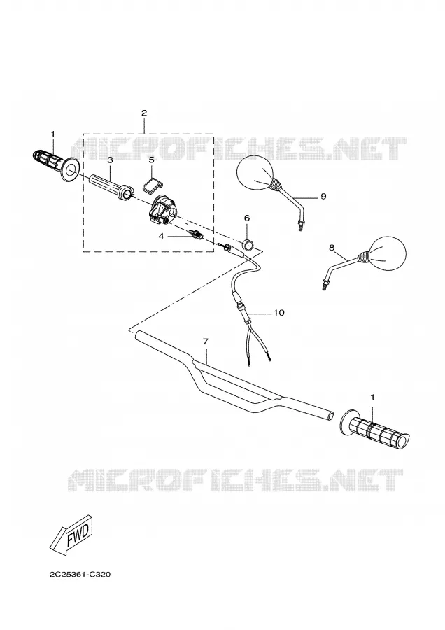 STUUR / KABEL Yamaha MOTO 50 2004 DTR  DT50RSM