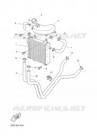 RADIATEUR / SLANG voor Yamaha AEROX 50 ROSSI 2006