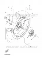 ACHTERWIEL voor Yamaha AEROX 50 ROSSI 2006
