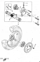 REMKLAUW ACHTER voor Yamaha YQ50R 1997