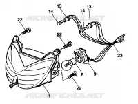 KOPLAMP voor Yamaha YQ50R 1997