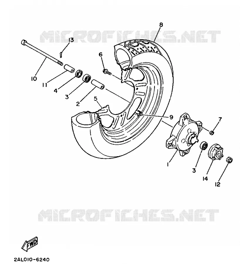 VOORWIEL Yamaha MOTO 50 1987 MINIMOTO  YSR50