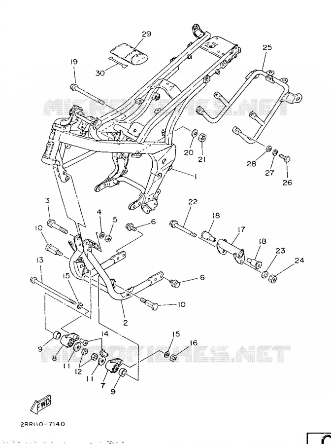 FRAME Yamaha MOTO 50 1987 MINIMOTO  YSR50