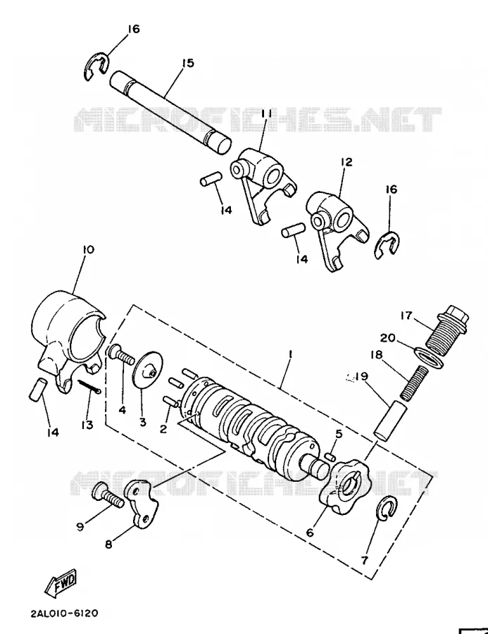 SCHAKELWALS Yamaha MOTO 80 1988 MINIMOTO  YSR80