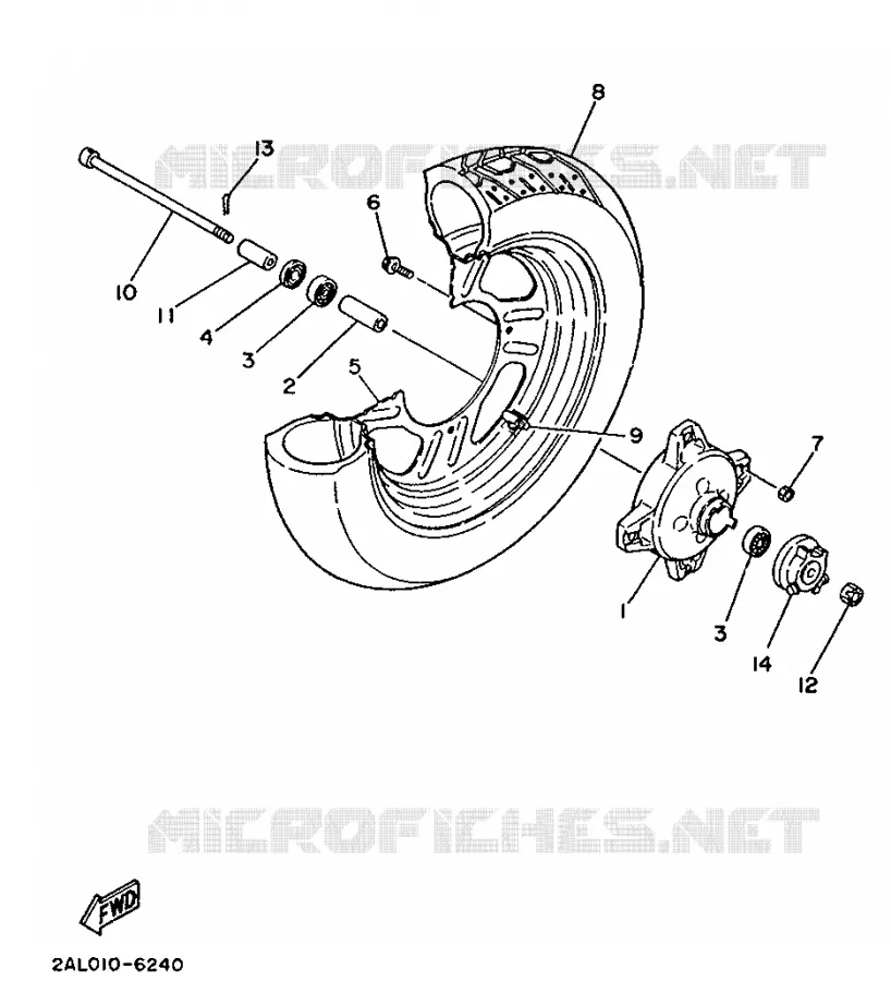 VOORWIEL Yamaha MOTO 80 1988 MINIMOTO  YSR80