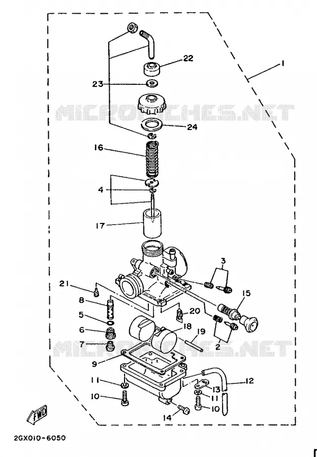 CARBURATEUR  Yamaha MOTO 80 1988 MINIMOTO  YSR80