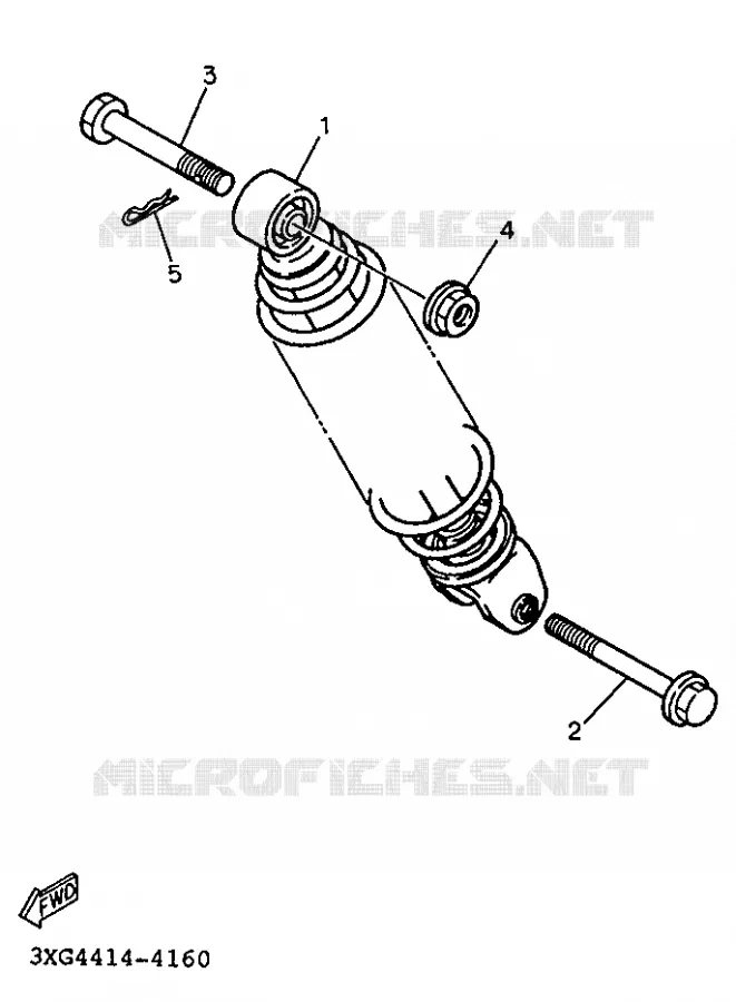 ACHTER SCHOKBREKER Yamaha SCOOTER 100 1997 BOOSTER  YW100