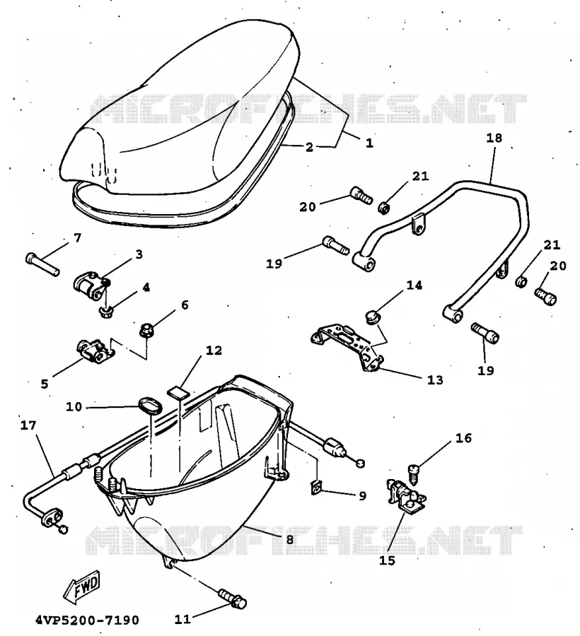 SELLE Yamaha SCOOTER 100 1997 BOOSTER  YW100