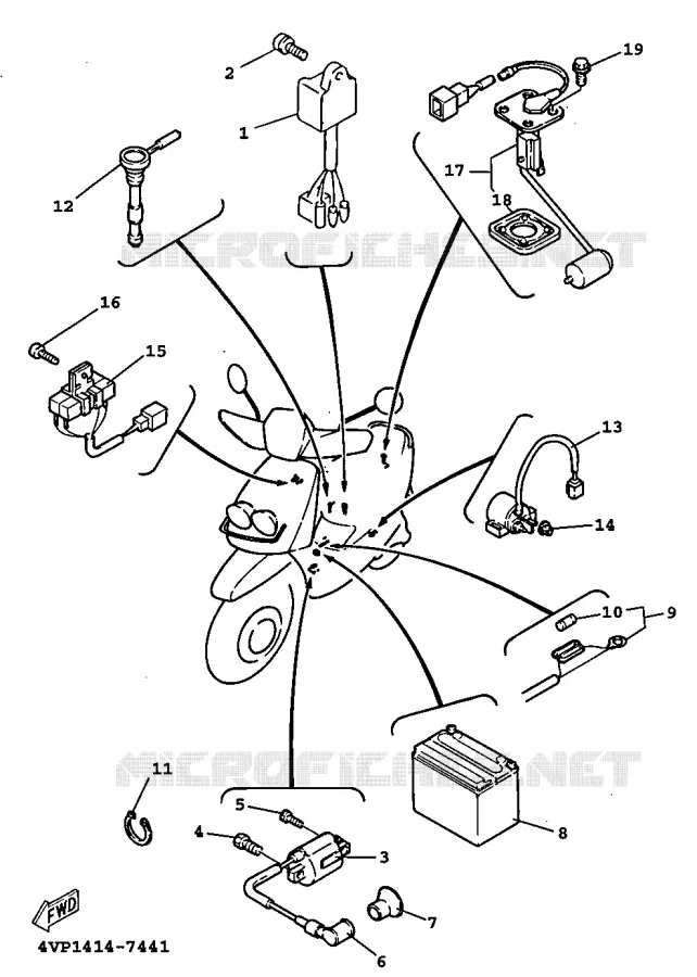 ELECTRISCH 2 Yamaha SCOOTER 100 1997 BOOSTER  YW100
