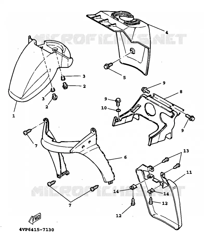VOORSPATBORD Yamaha SCOOTER 100 1999 BWS  YW100E