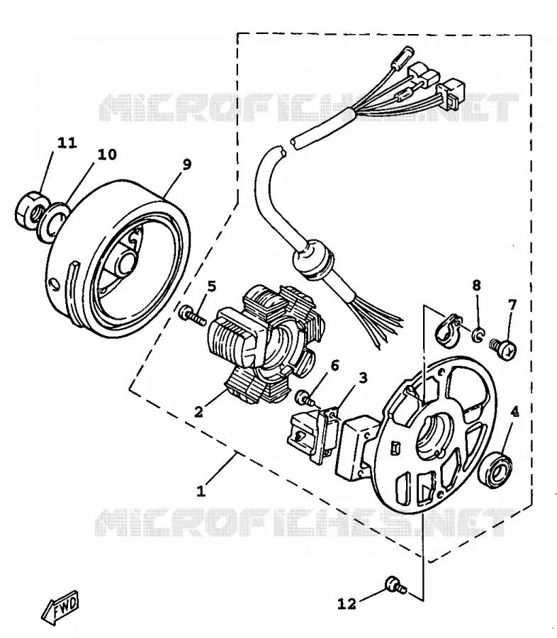 DYNAMO Yamaha SCOOTER 100 1999 BWS  YW100E