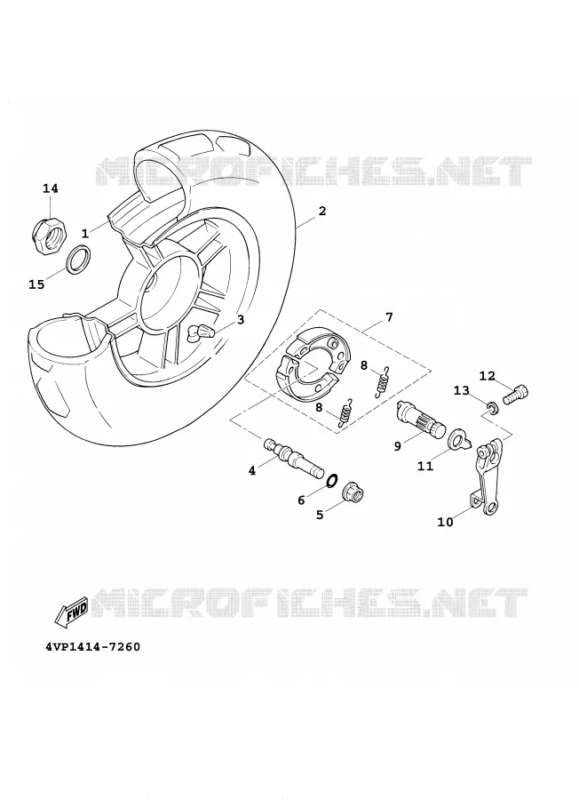 ACHTERWIEL Yamaha SCOOTER 100 2001 BOOSTER  YW100E