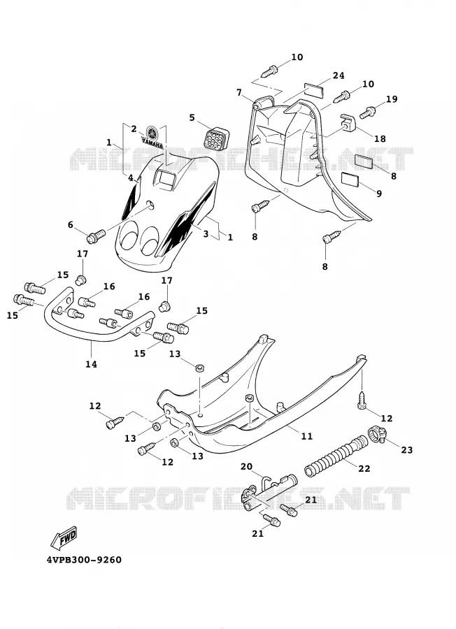 BEENSCHERM Yamaha SCOOTER 100 2001 BOOSTER  YW100E