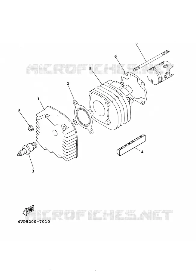 CILINDER Yamaha SCOOTER 100 2001 BOOSTER  YW100E
