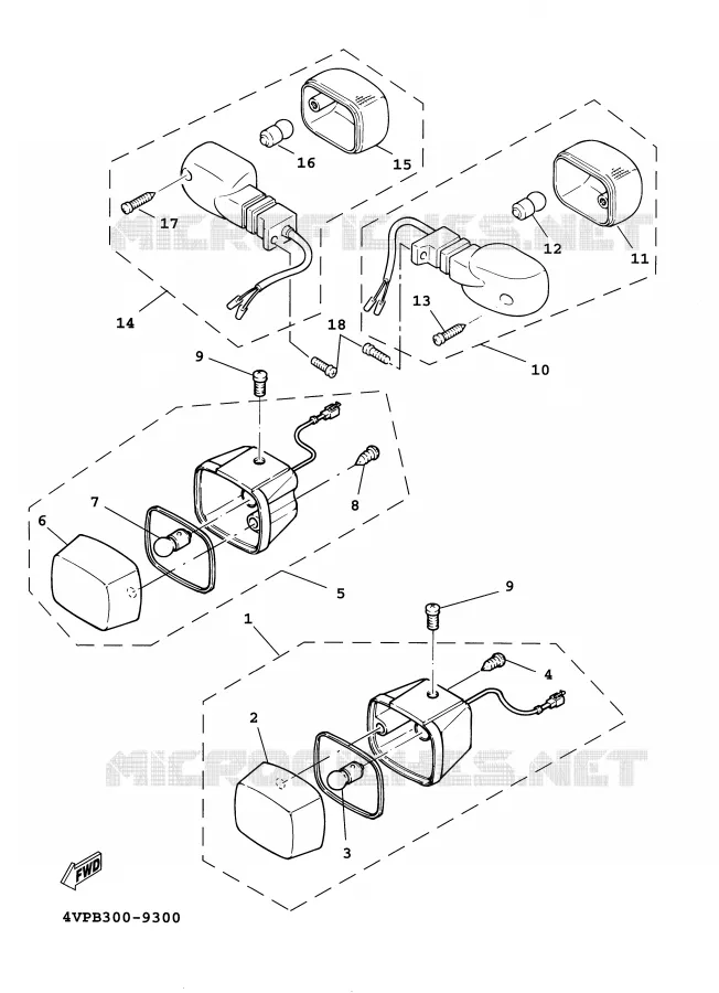 KNIPPERLICHT Yamaha SCOOTER 100 2001 BOOSTER  YW100E