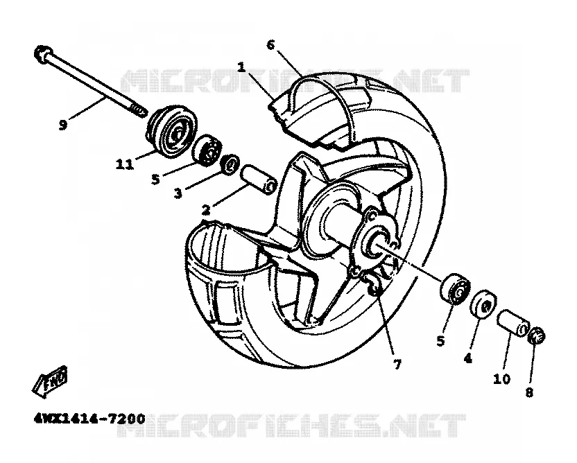 VOORWIEL Yamaha SCOOTER 100 1999 BOOSTER  YW100T