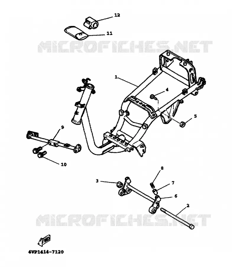 FRAME Yamaha SCOOTER 100 2000 BOOSTER  YW100T