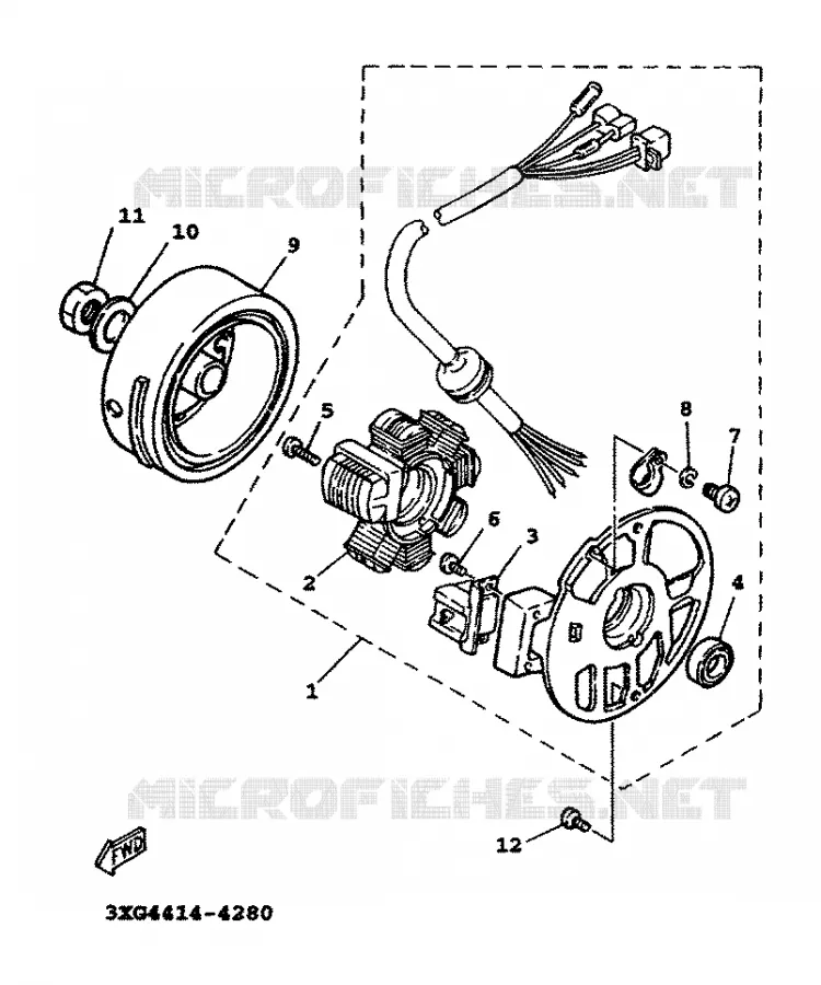 DYNAMO Yamaha SCOOTER 100 2000 BOOSTER  YW100T