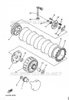 STARTMOTOR KOPPELINGS voor Yamaha YZ125S 1986