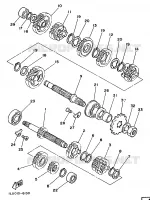TRANSMISSIE voor Yamaha YZ125S 1986