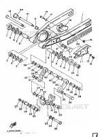 ACHTERBRUG voor Yamaha YZ125S 1986