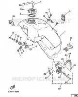 BENZINE TANK voor Yamaha YZ125S 1986
