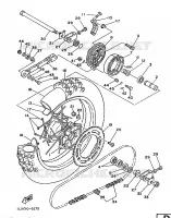 ACHTERWIEL voor Yamaha YZ125S 1986