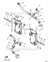 RADIATEUR / SLANG voor Yamaha YZ125S 1986