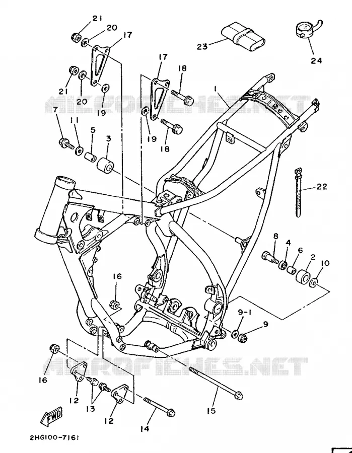 FRAME Yamaha MOTO 125 1987 YZ  YZ125