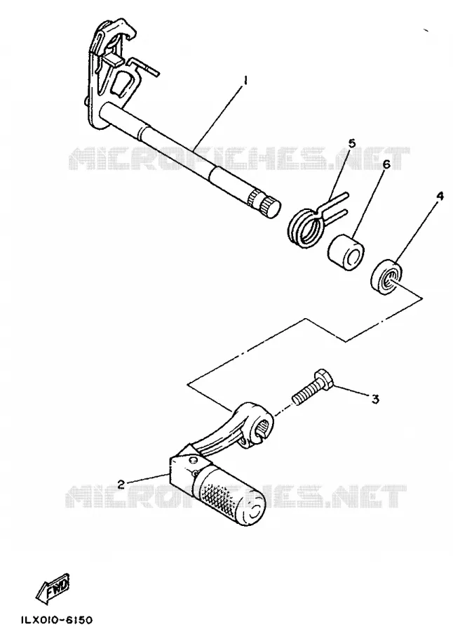 SCHAKEL STANG / PEDAAL Yamaha MOTO 125 1989 YZ  YZ125