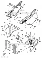 KUIPDEEL DEKSEL   OLIE RESERVOIR voor Yamaha YZ125 1991