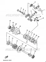 UITLAATKLEP voor Yamaha YZ125 1991