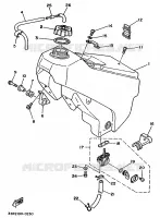 BENZINE TANK voor Yamaha YZ125 1991