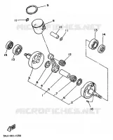 KRUKAS / ZUIGER voor Yamaha YZ125 1991