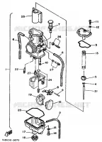 CARBURATEUR  voor Yamaha YZ125 1991