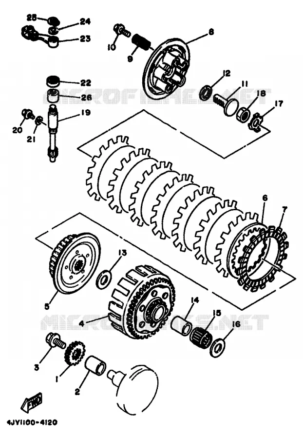 STARTMOTOR KOPPELINGS Yamaha MOTO 125 1994 YZ  YZ125