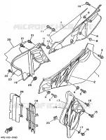 KUIPDEEL DEKSEL   OLIE RESERVOIR voor Yamaha YZ125 1995