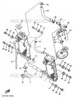RADIATEUR / SLANG voor Yamaha YZ125 1995