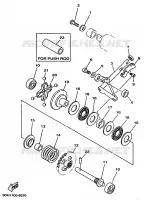 UITLAATKLEP voor Yamaha YZ125 1998