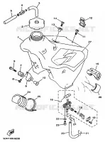 BENZINE TANK voor Yamaha YZ125 1998