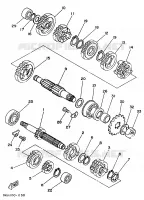 TRANSMISSIE voor Yamaha YZ125 1998