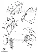 ZIJKUIPDEEL voor Yamaha YZ125 1998