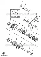 UITLAATKLEP voor Yamaha YZ125 1998