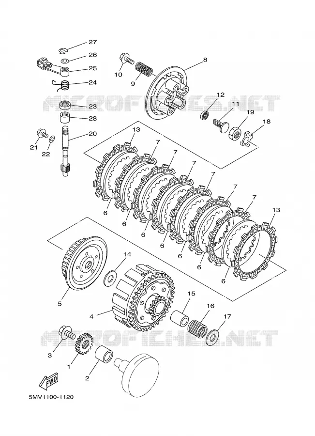 STARTMOTOR KOPPELINGS Yamaha MOTO 125 2001 YZ  YZ125