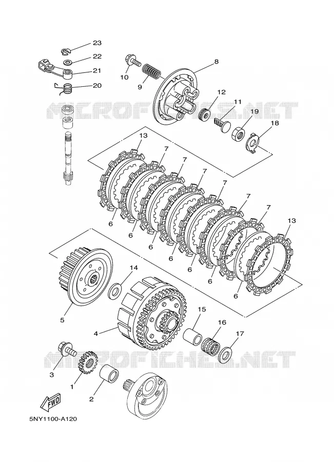 STARTMOTOR KOPPELINGS Yamaha MOTO 125 2002 YZ  YZ125