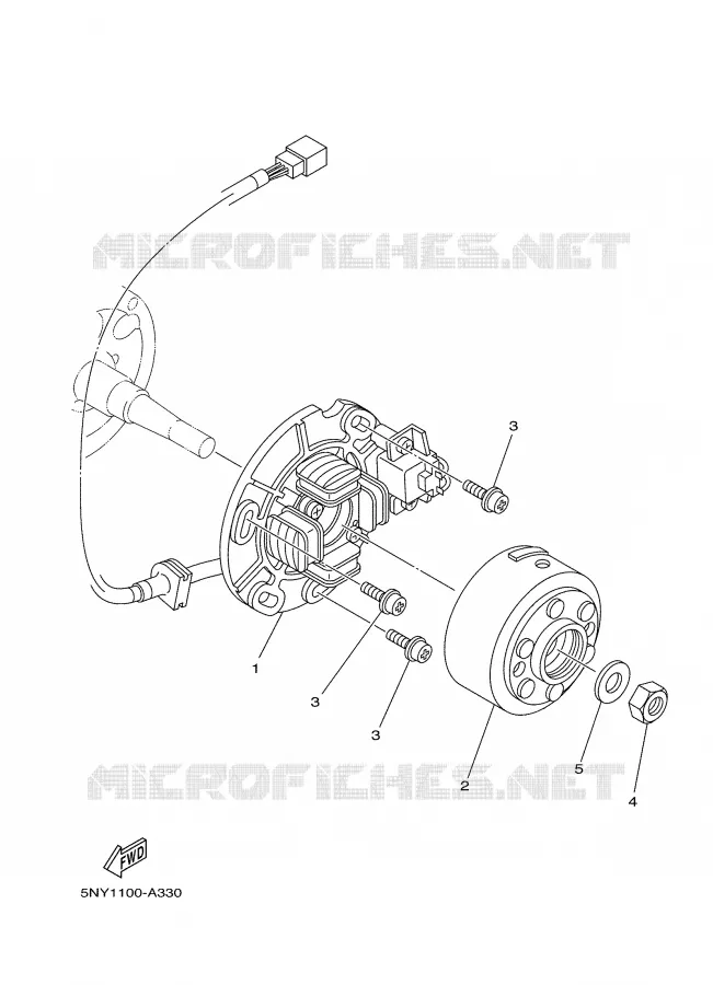 DYNAMO Yamaha MOTO 125 2002 YZ  YZ125