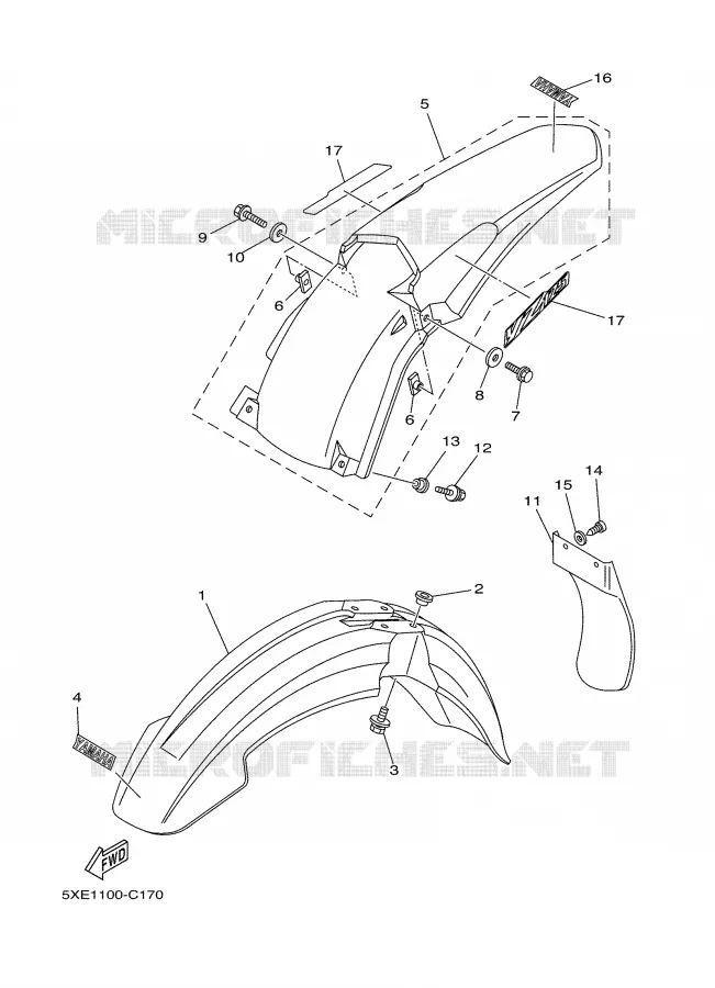 SPATBORD Yamaha MOTO 125 2004 YZ  YZ125