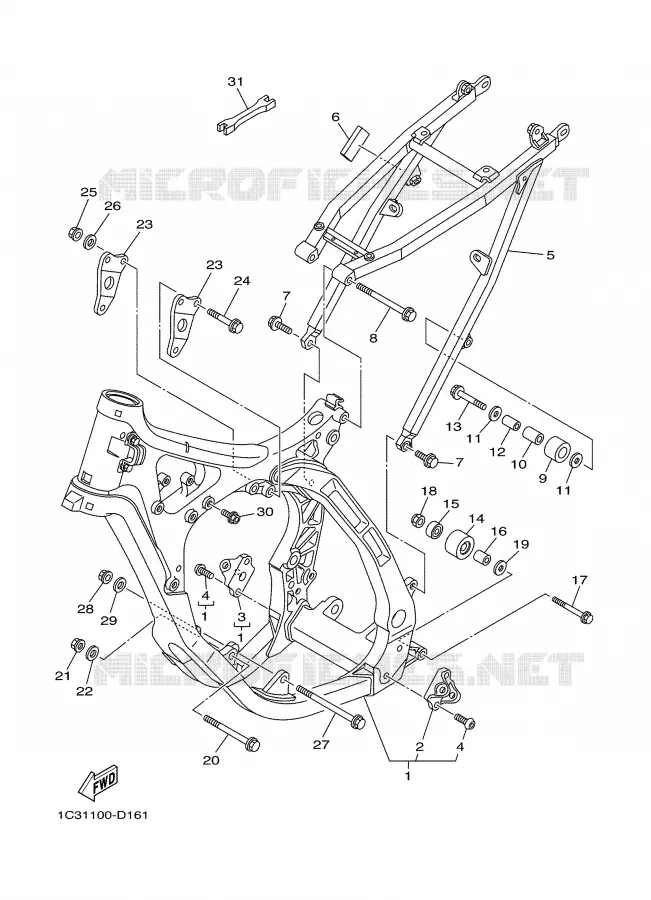 FRAME Yamaha MOTO 125 2005 YZ  YZ125