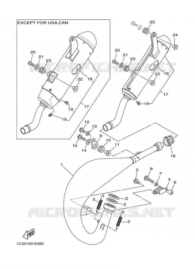 UITLAAT Yamaha MOTO 125 2007 YZ  YZ125