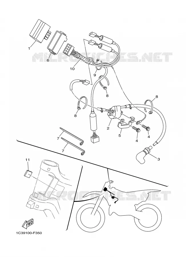ELECTRISCH 1 Yamaha MOTO 125 2007 YZ  YZ125